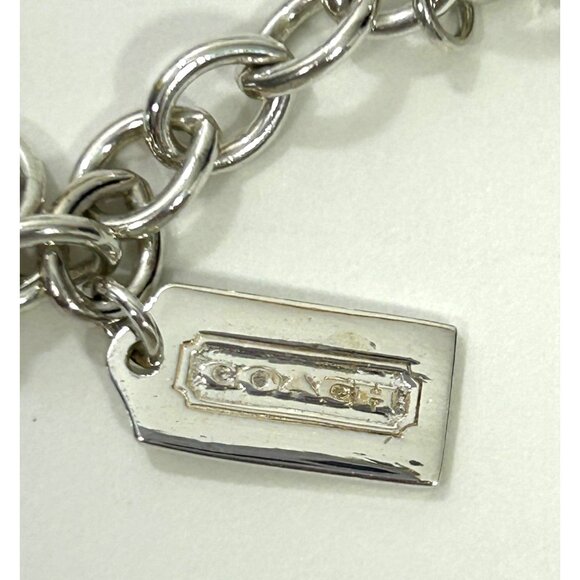 Coach Charm Bracelet Purses Sterling Silver .925 Vtg Multicolored Enamel 7.5” - Picture 7 of 17